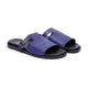 Toshi - Men's Blue Pebble Grain Leather Slipper