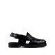 Saul - Men's Black Crocodile Printed Leather Sandal