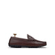 Knox - Men's Light Brown Check Textured Calf Leather Driver Shoe