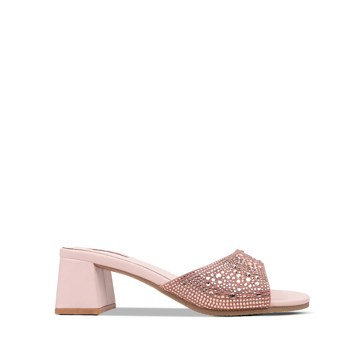 Ashley - Women's Blush Pink Hand Set Crystals 50mm Heels