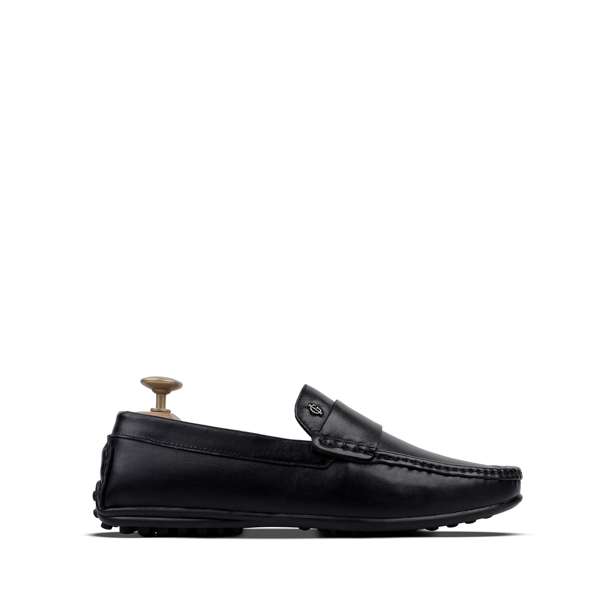 Corey - Men's Black Calf Leather Driver
