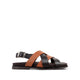 Galo - Men's Dark Brown & Tan Calf Leather Sandal