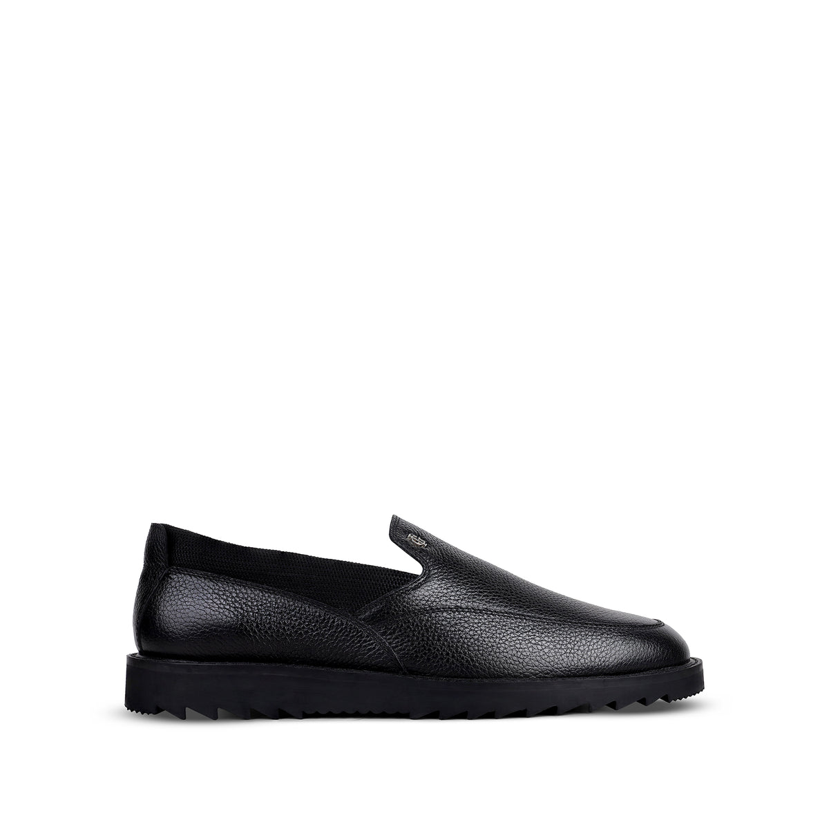 Kyle - Men's Black Milled Leather Sneaker