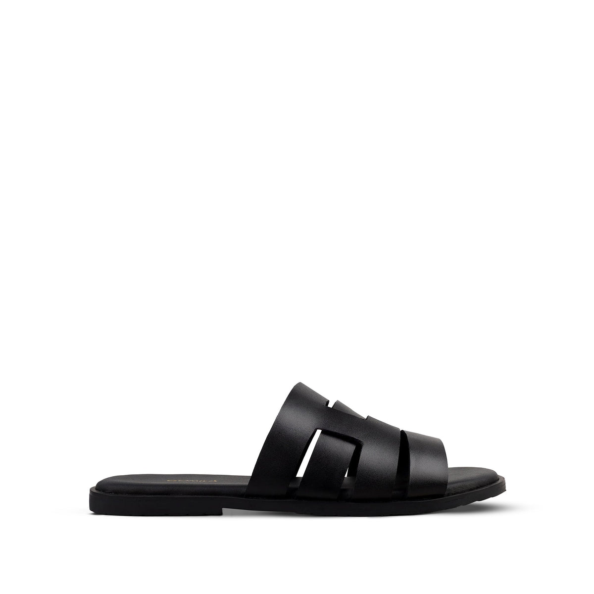 Caswell - Men's Black Calf Leather Slipper