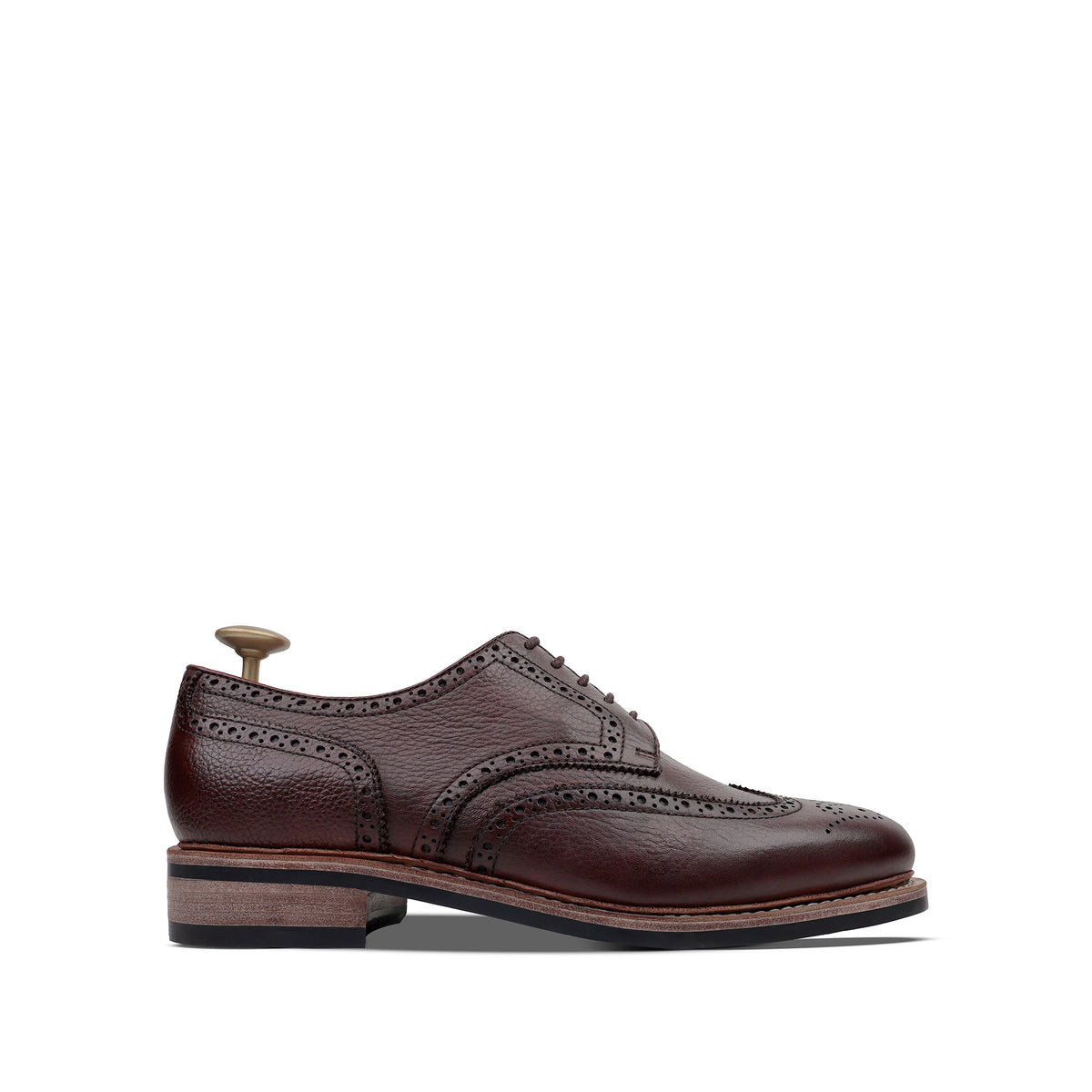 Keith - Men's Oxblood Milled Leather Goodyear Welted Bespoke Derby