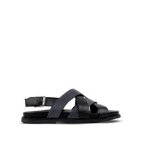 Galo - Men's Black & Grey Calf Leather Sandal