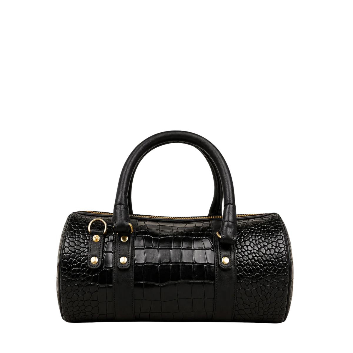 Niva - Black Crocodile Leather Hand Bag
