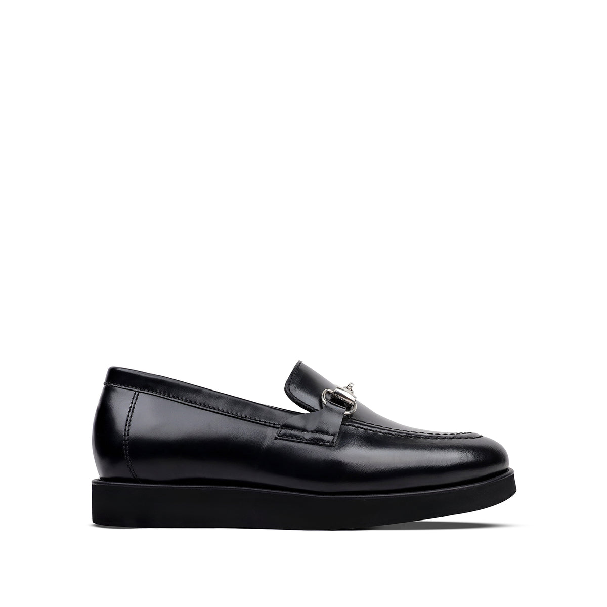 Alex - Children's Black Leather Loafers