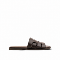 Caswell - Men's Dark Brown Calf Leather Slipper