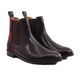 Bayle - Men's Dark Brown Calf Leather and Harris Tweed Chelsea Boot