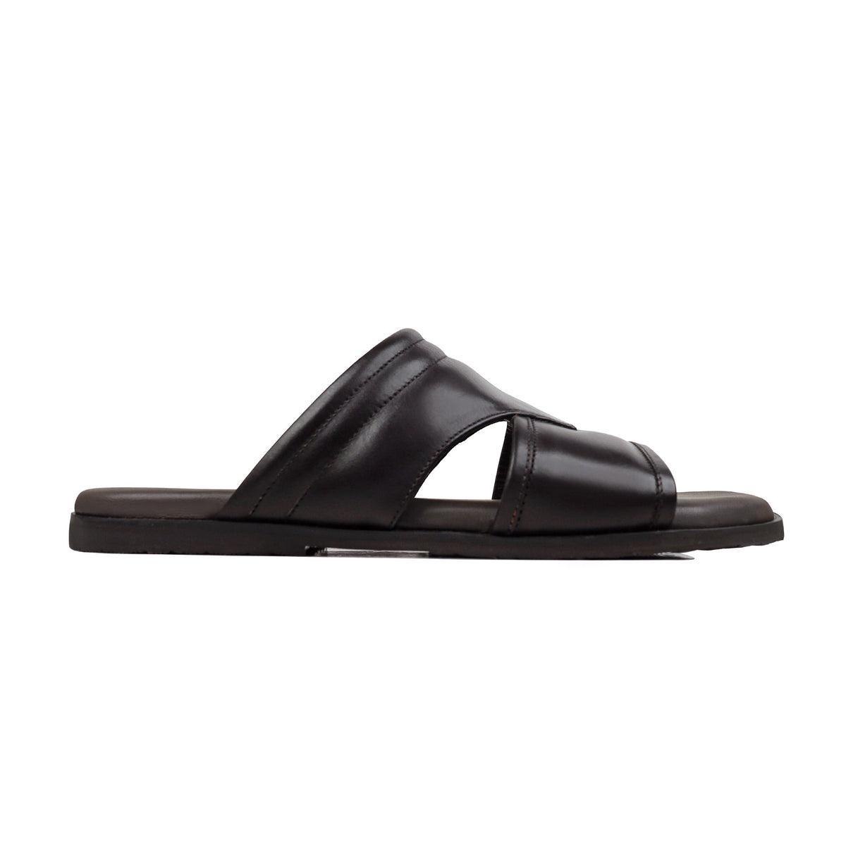 Hayes - Men's Brown Calf Leather Slipper