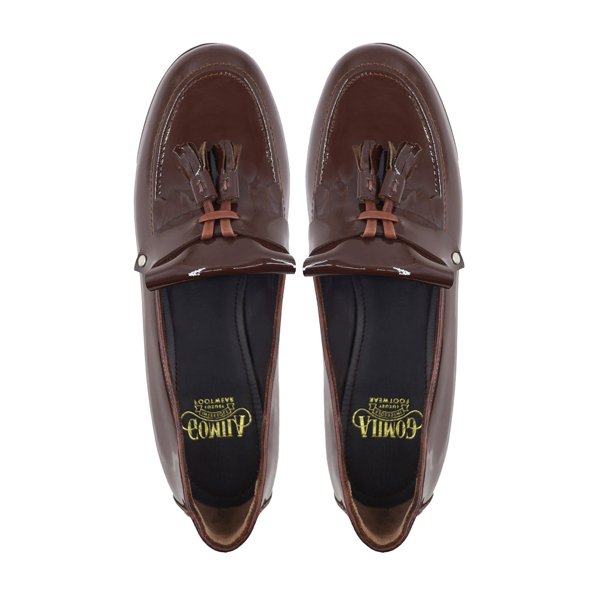 Morgan - Ladies Dark Brown Patent Leather Loafer