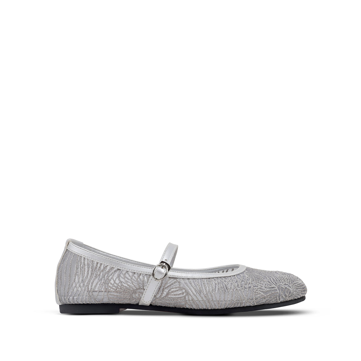 Zoey - Women's Silver Embroidery Pump