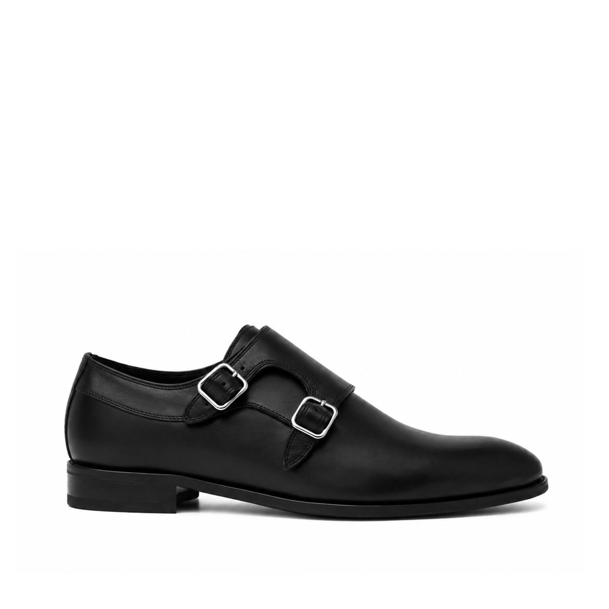 Artista - Men's Black Calf Leather Double Monkstrap
