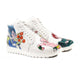 Gustav - Men's White Hand Painted Sneaker