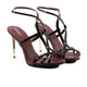 Luana - Women's Oxblood High Shine Strapped 90mm Heels