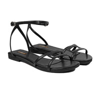 Aloura - Women's Black Strapped Sandal