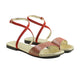 Annabelle - Women's Gold and Red Strapped Sandal