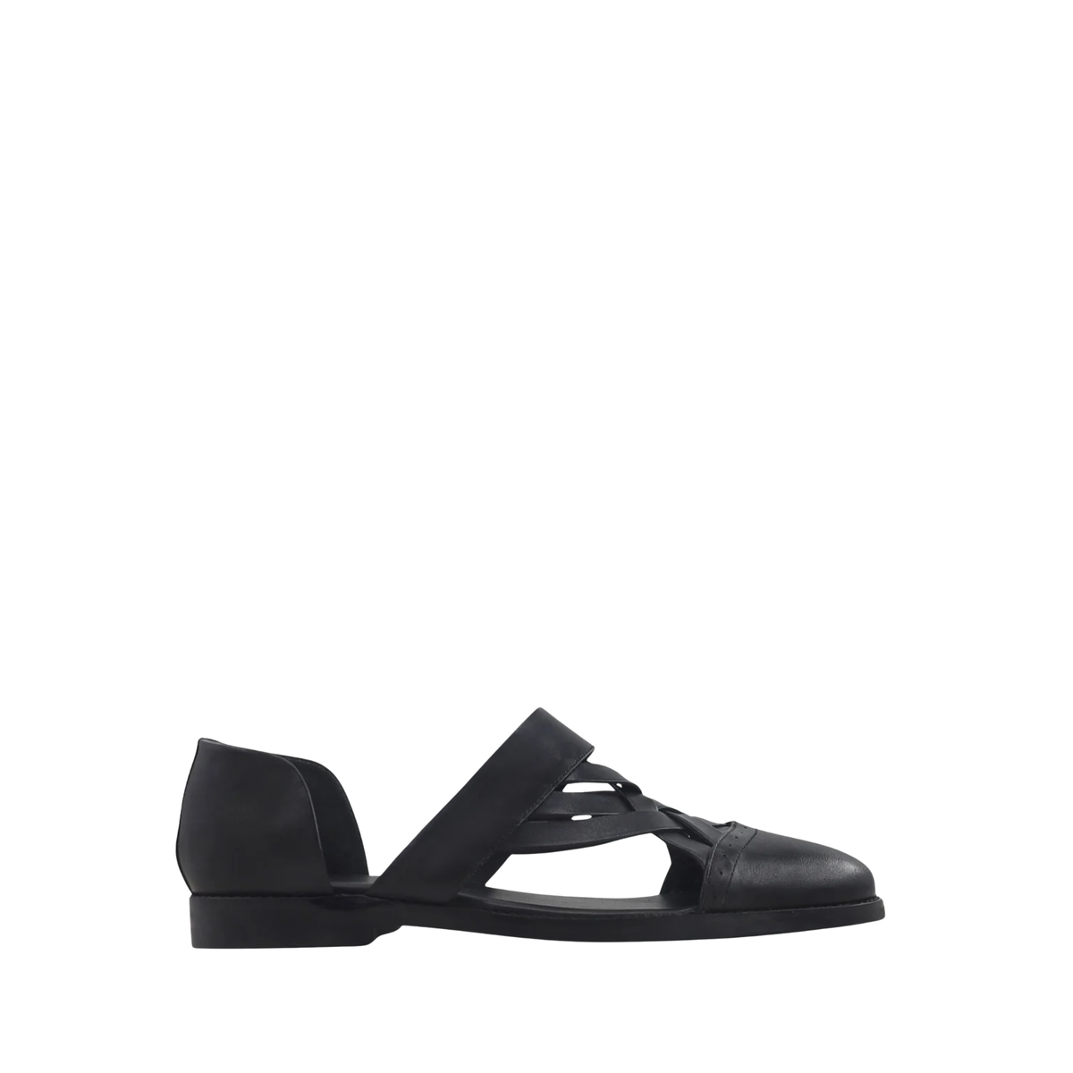 Beom - Men's Black Calf Leather Sandal