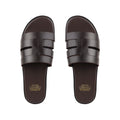 Federico - Men's Dark Brown Calf Leather Slippers