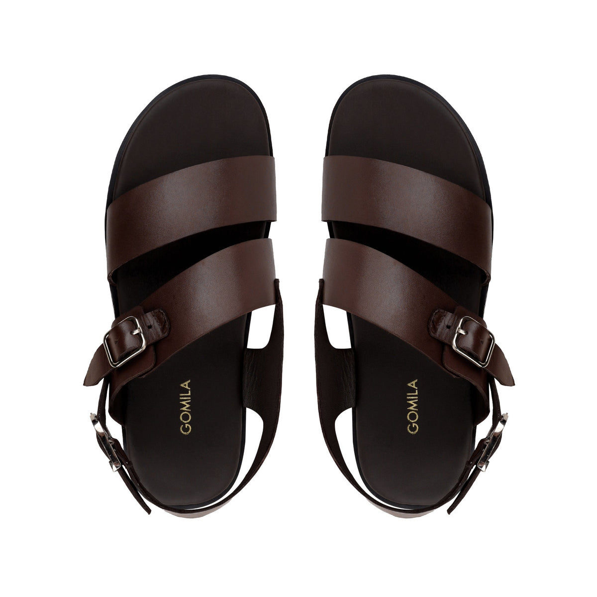 Matias - Men's Dark Brown Calf Leather Sandal