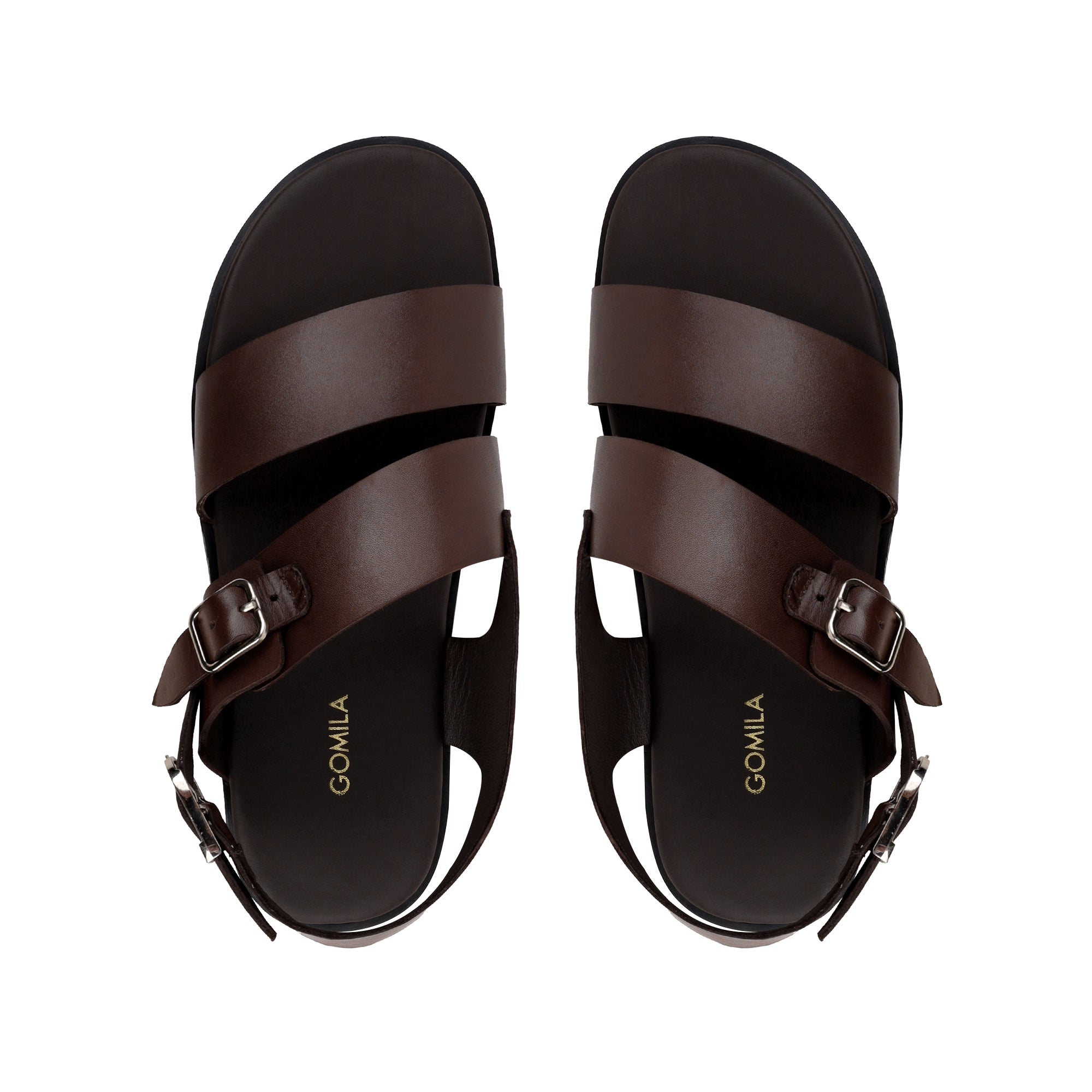 Matias - Men's Dark Brown Calf Leather Sandal