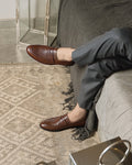 Barq - Men's Brown Pebble Grain Leather Loafer