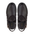 Nexar - Men's Dark Brown Pebble Grain Leather Sandal