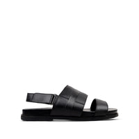 Fidel  - Men's Black Calf Leather Sandal