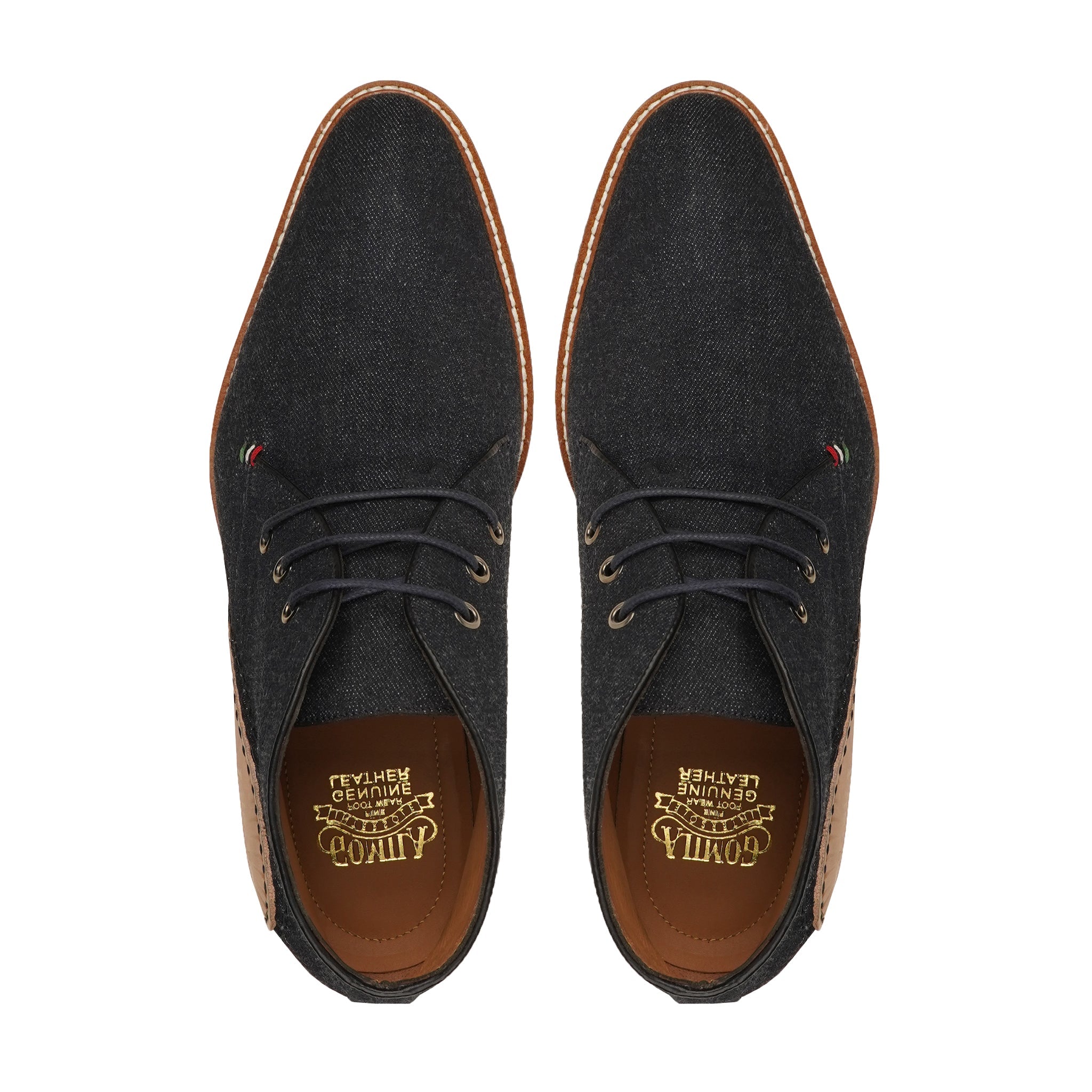 Alma- Men's Black Canvas Chukka Boot