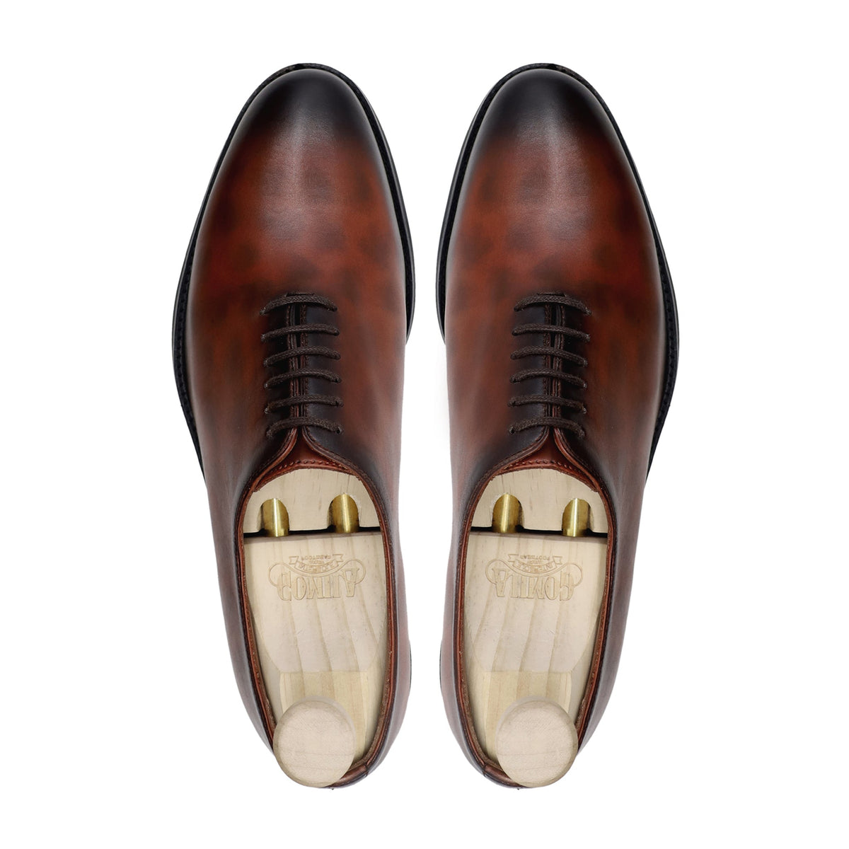 Ticus - Men's Burnished Brown Calf Leather Wholecut Shoe