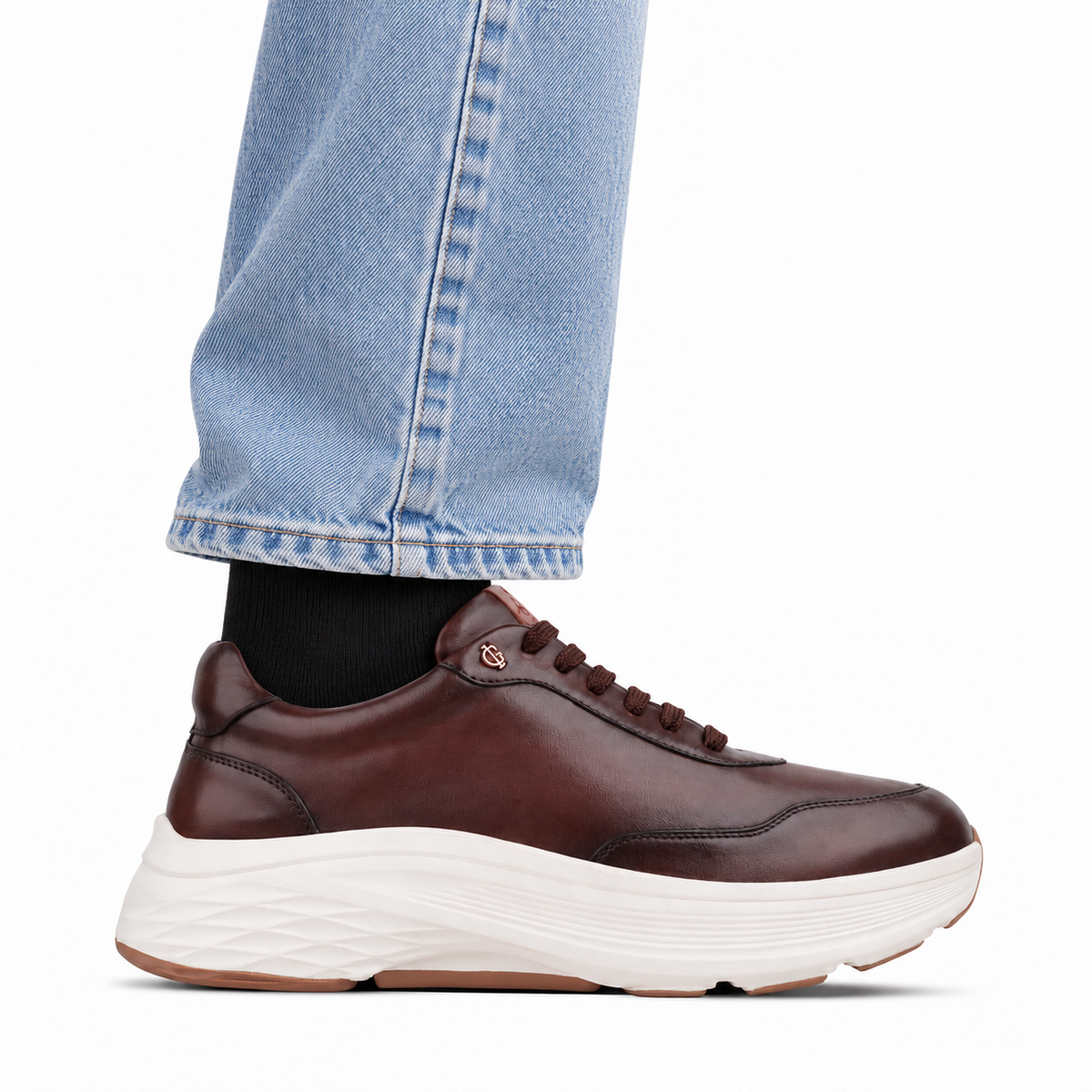 Paolo - Men's Brown Patina Sheep Skin Sneaker