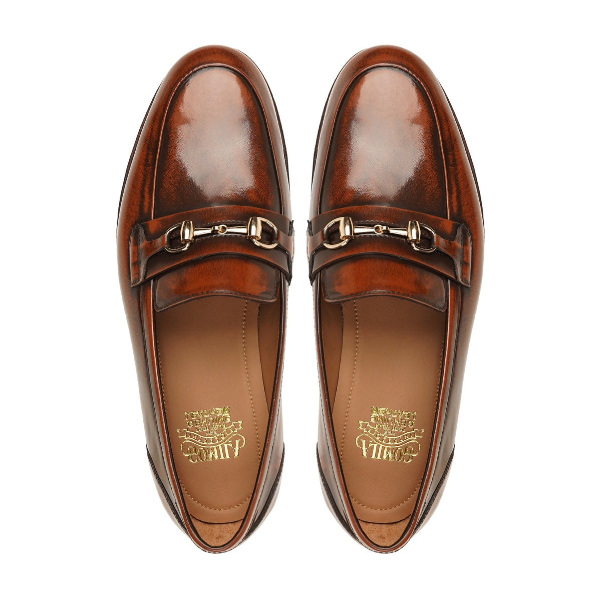 Corato - Men's Brown Patina Box Leather High Shine Loafer