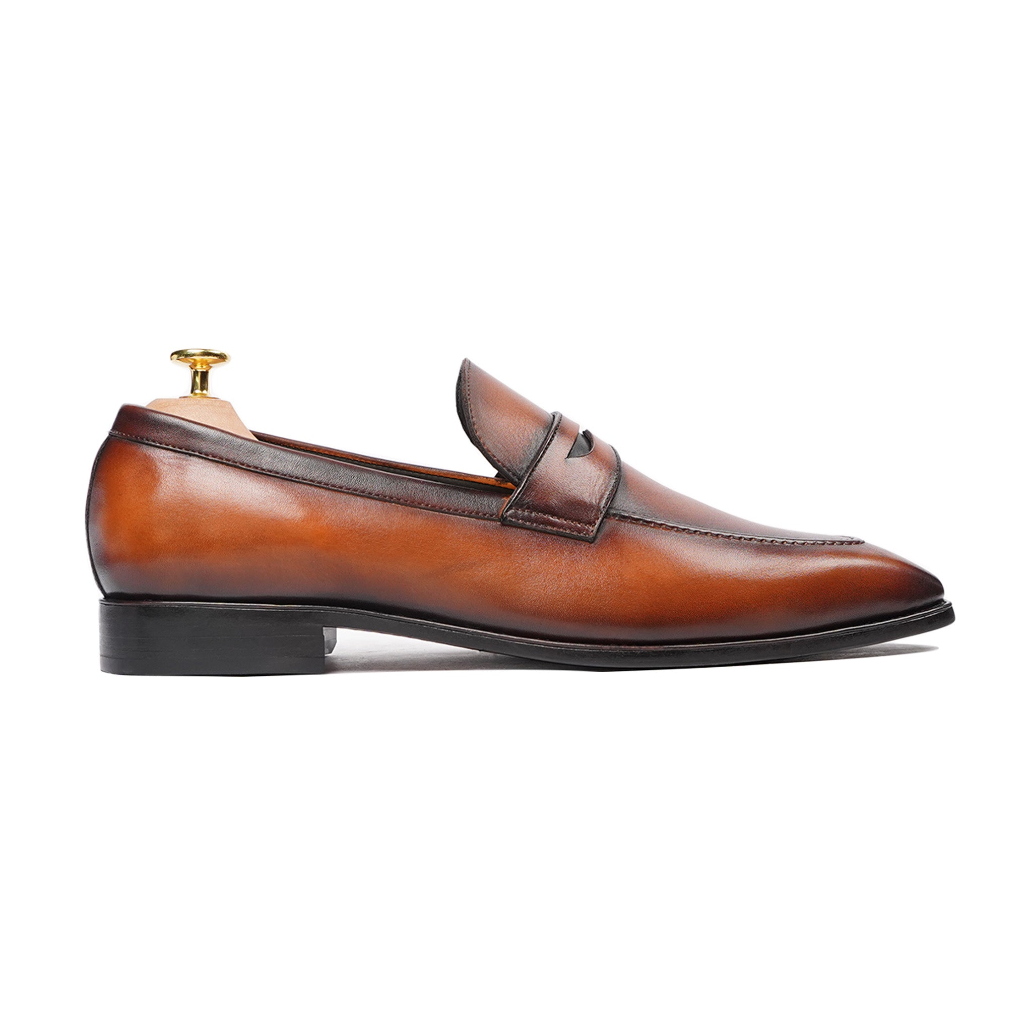 Warabi - Men's Reddish Brown Calf Leather Loafer