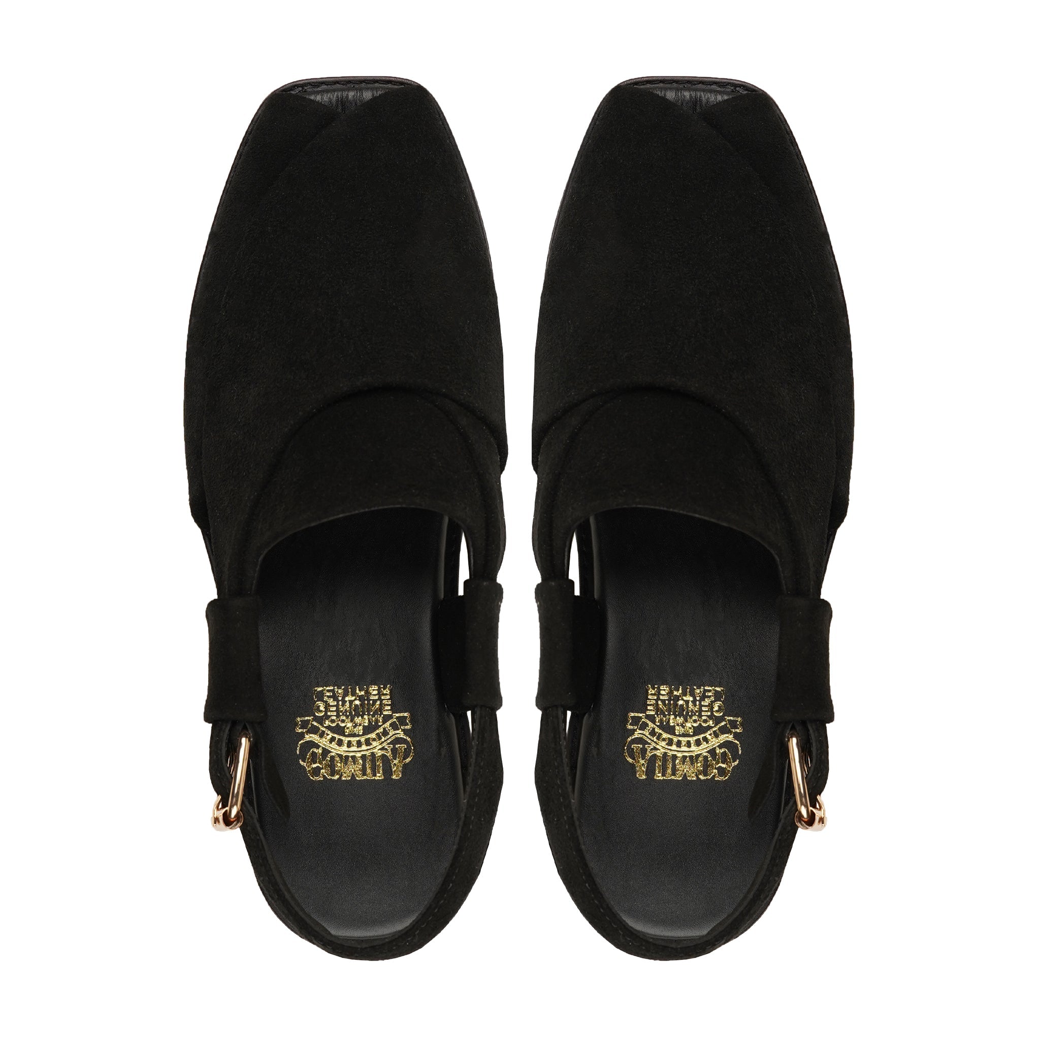 Tsubaki - Men's Black Kid Suede Sandal