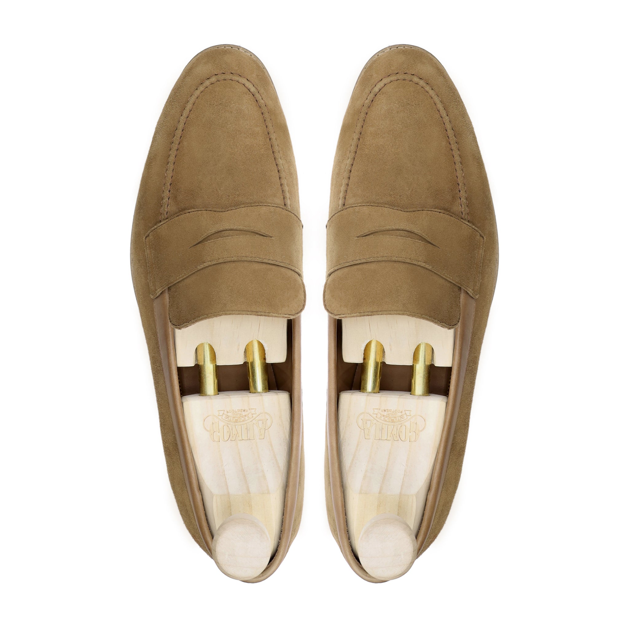 Lucas - Men's Camel Kid Suede Loafer