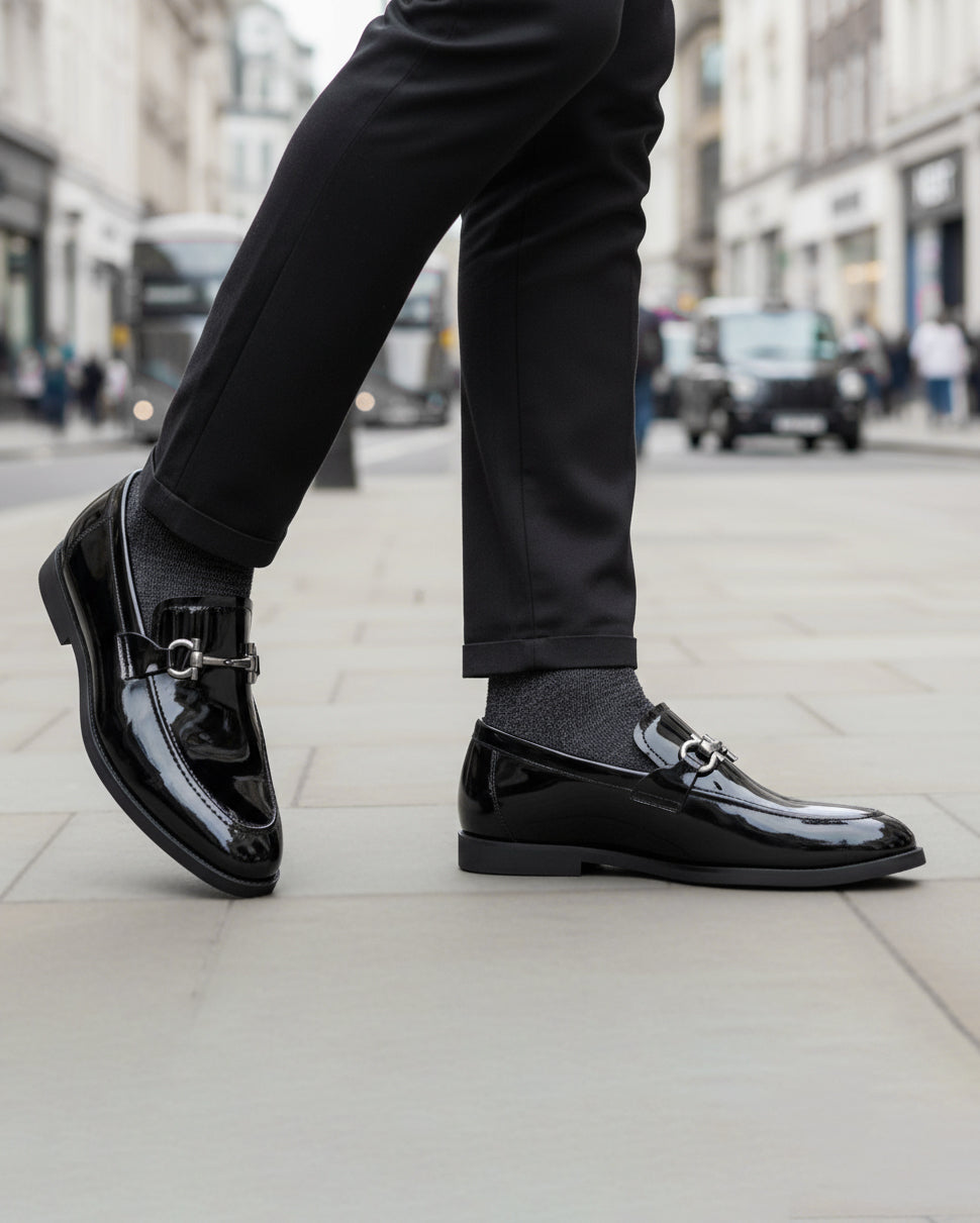 Washy - Men's Black Patent Leather Loafer