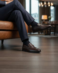 Leory - Men's Dark Brown Pebble Grain Leather Loafer