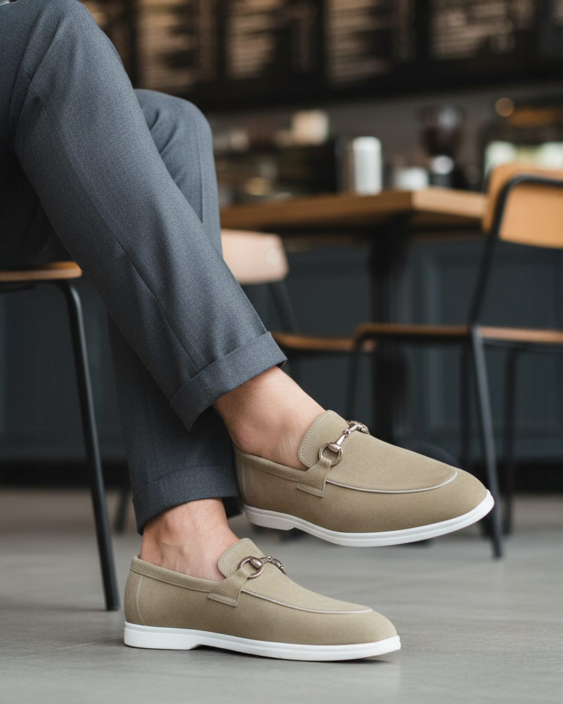 Vesco - Men's Camel Suede Loafer