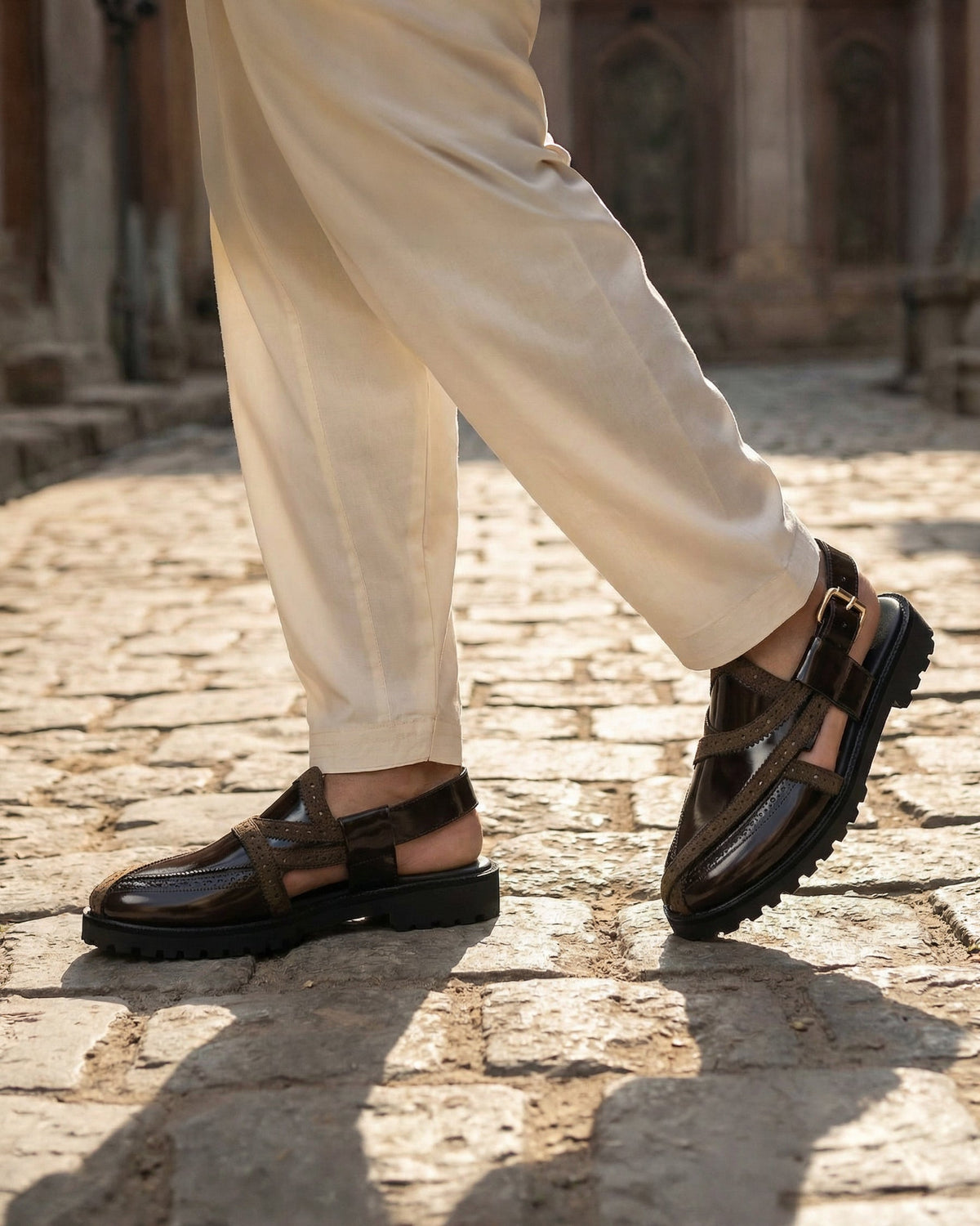 Musina - Dark Brown Box Leather Sandal