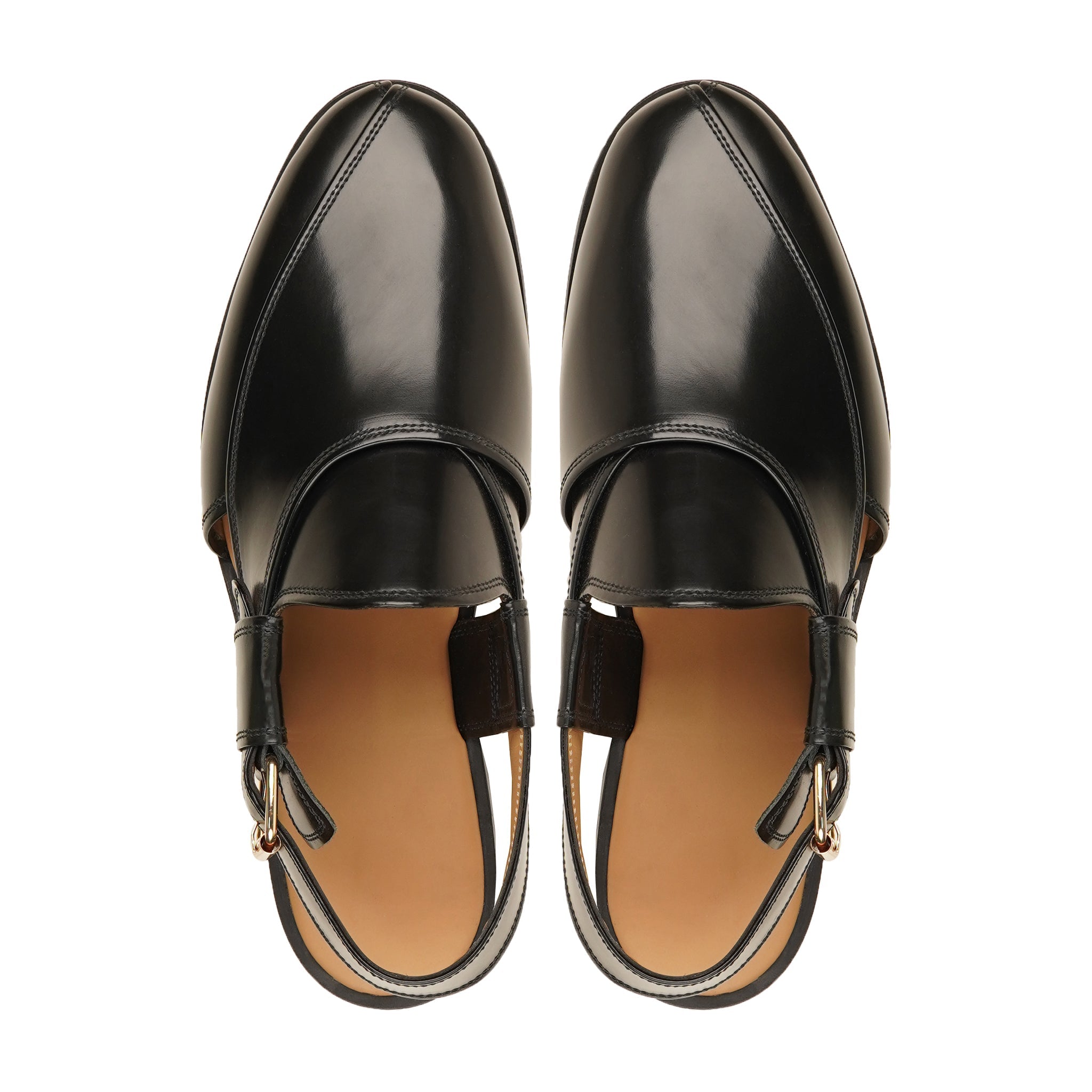 Hitomi - Men's Black Box Leather High Shine
