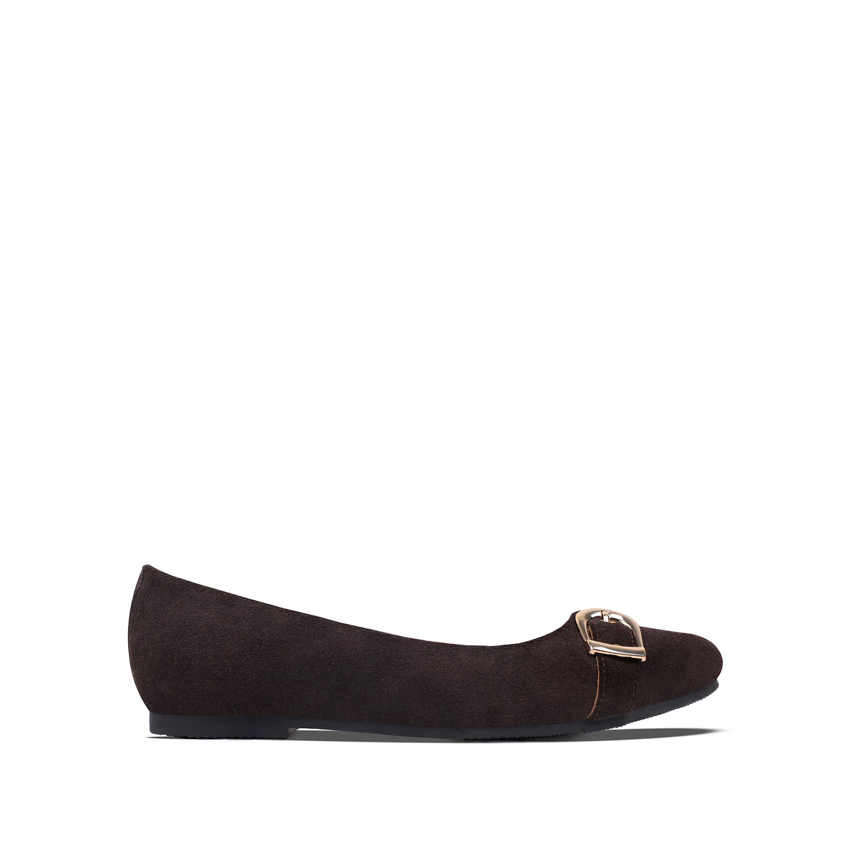 Leah - Dark Brown Suede Leather Pump