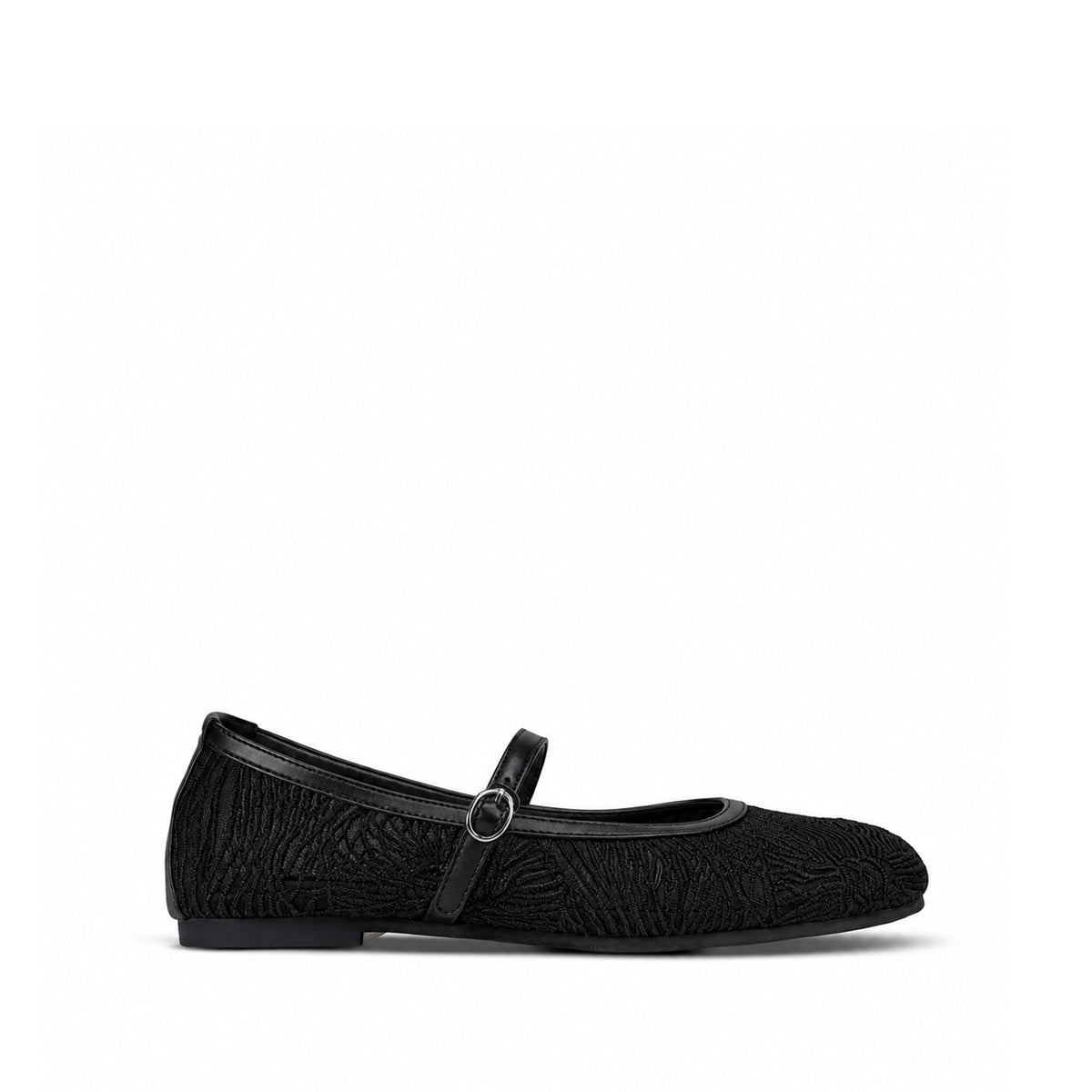 Zoey - Women's Black Embroidery Pump