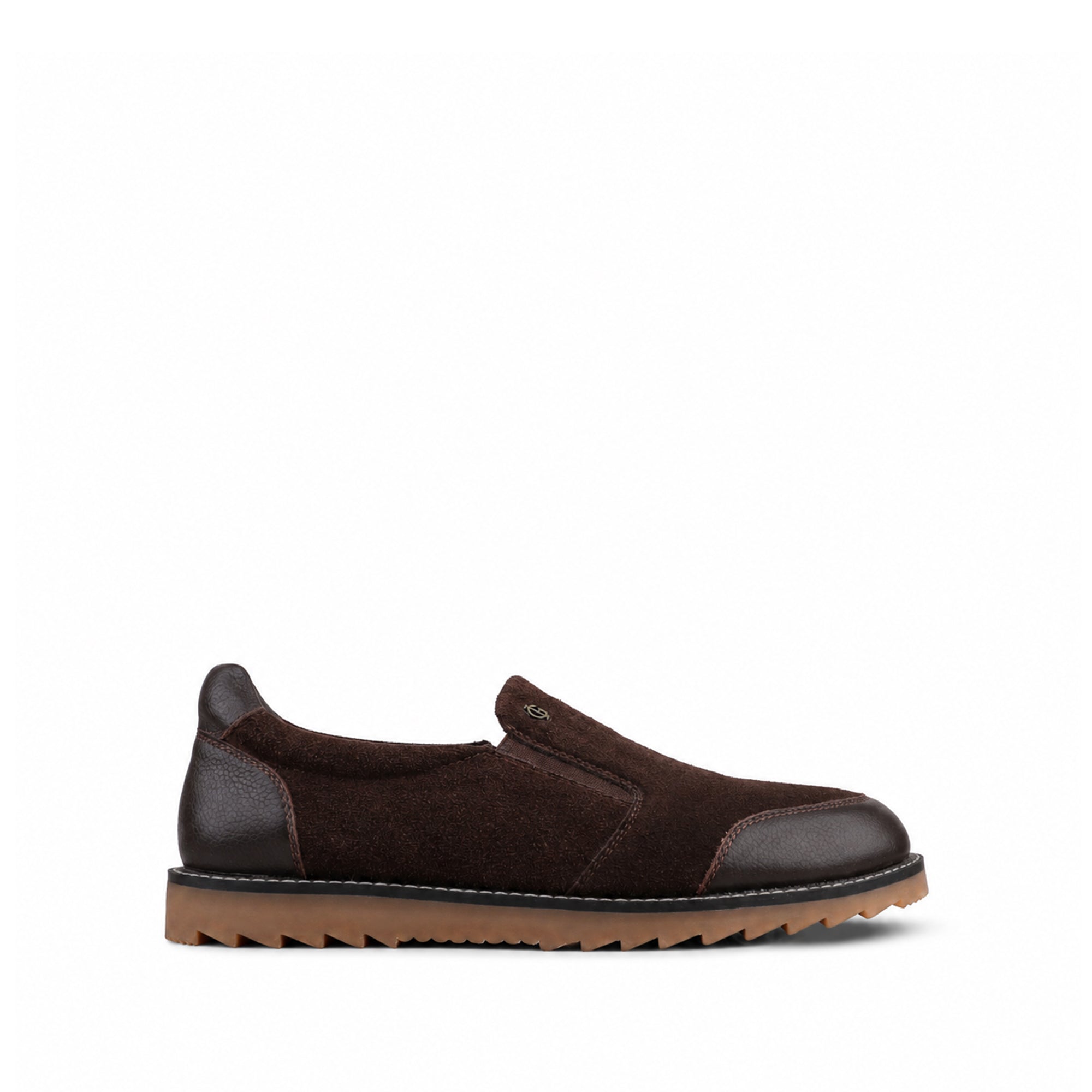 Amador - Men's Chocolate Brown Suede and Milled Leasther Sneaker