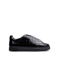 London - Men’s Black Crocodile Print Sneaker