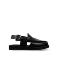 Evan - Children’s Black Calf Leather Sandal