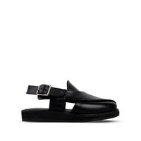 Evan - Children’s Black Calf Leather Sandal