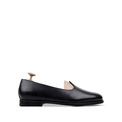 Dion - Men's Black Crust Leather Loafer