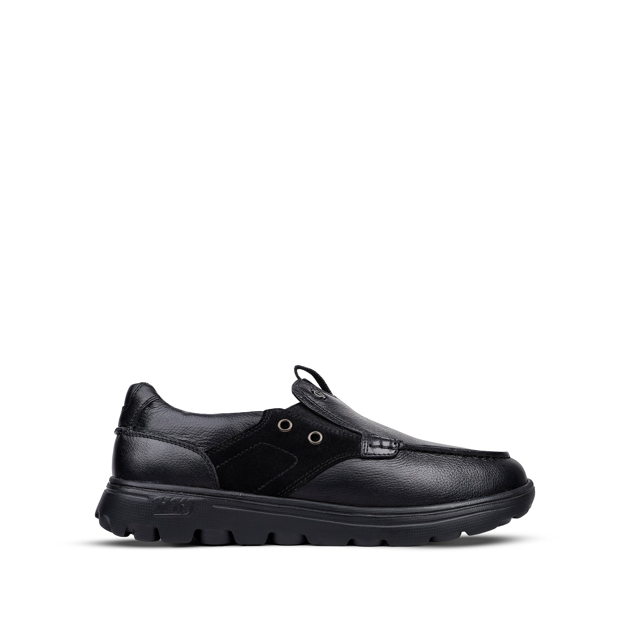 Jude - Men's Black Milled Leather Sneaker