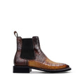 Dexter - Men's Burnish Tan Crocodile Textured Chelsea Boot